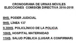 Cronograma votación