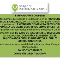 Protocolo de Atención: COMUNICADO