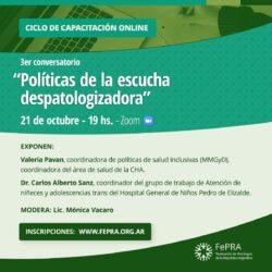 3er. Conversatorio “Políticas de la Escucha Despatologizadora”