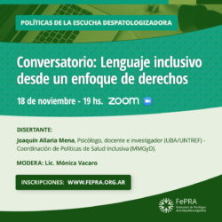 Conversatorio: Lenguaje inclusivo desde un enfoque de derechos