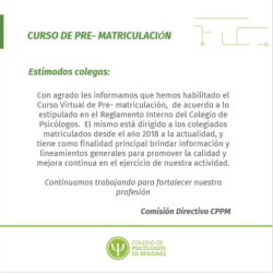 Curso de Pre-Matriculación