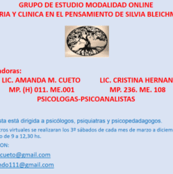 Silvia Bleichmar: Teoría y Clínica – Grupo de Estudio, modalidad online
