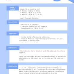 Capacitación Intensiva de la Comunicación y el Lenguaje en Niños
