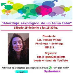 Charla abierta: Sexualidad en Personas con Discapacidad. Abordaje sexológico de un tema tabú