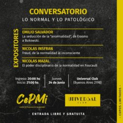 Conversatorio: Lo Normal y lo Patológico