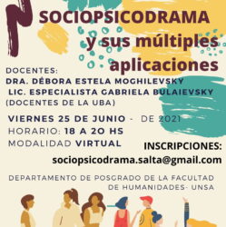 Taller: Introducción al Sociopsicodrama y sus múltiples aplicaciones