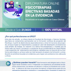 Diplomado en Psicoterapias Efectivas basadas en la Evidencia (DIPEBE)
