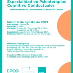 Especialidad en Psicoterapias Cognitivos Conductuales