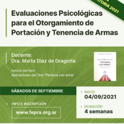 Curso: Evaluaciones Psicológicas para el otorgamiento de portación y tenencia de armas