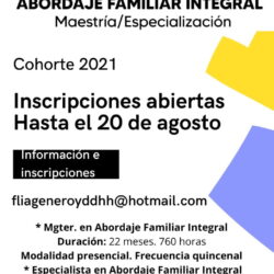 Carreras de Posgrado, Maestría y Especialización en Abordaje Familiar Integral