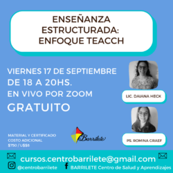 Curso de Capacitación Profesional: Enseñanza Estructurada – Enfoque TEACCH