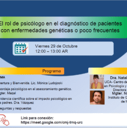 Webinar de Salud Mental: “El rol del psicólogo en el diagnóstico de pacientes con enfermedades genéticas o poco frecuentes”