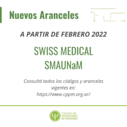 Nuevos Aranceles Swiss Medical y SMAUNaM Febrero 2022