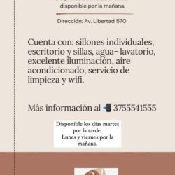 Alquiler de consultorio para compartir – Oberá