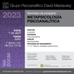 Seminario de Posgrado – Metapsicología Psicoanalítica