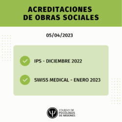 Acreditaciones para el 5 de abril de 2023