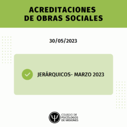 Acreditaciones de obras sociales para el 30 de mayo 2023
