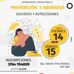 Curso de actualización profesional: Abordaje y prevención del suicidio