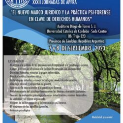 APFRA: “El nuevo marco jurídico y la práctica Psi-Forense en clave de derechos humanos”