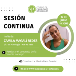 Sesión Continua – 12/06/2023 – Invitada Lic. Camila Magalí Redes