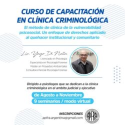Curso de Capacitación en Clínica Criminológica