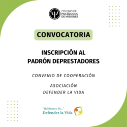 Convocatoria – Inscripción al Padrón de Prestadores – Asociación Defender la Vida