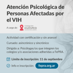 Curso Online: “Atención psicológica e personas afectadas por el VIH” – FEPRA