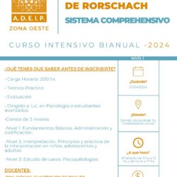 Curso Intensivo Bianual 2024 Psicodiagnóstico de Rorschach