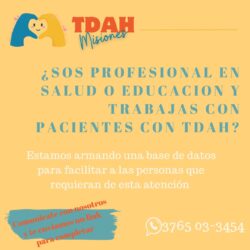 Adherite al padrón de TDAH Misiones