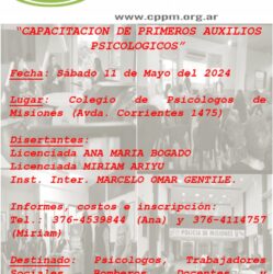 Capacitación de Primeros Auxilios Psicológicos