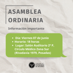 Asamblea Ordinaria 07/06