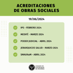 Acreditaciones de obras sociales – 19/06/2024