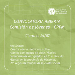 Convocatoria Abierta: Comisión de Jóvenes CPPM