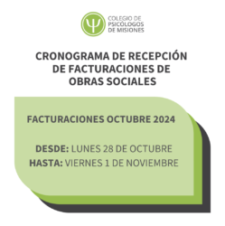 Cronograma de facturaciones Octubre 2024
