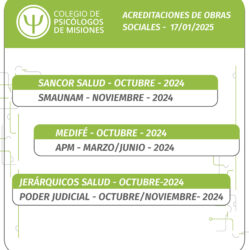 Acreditaciones 17/01/2025