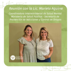 Reunión con la Lic. Mariela Aguirre, Coordinadora Interministerial de Salud Mental
