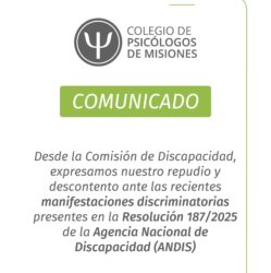 Comunicado – Comisión de Discapacidad del CPPM