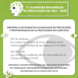 1º JORNADAS REGIONALES DE PSICOLOGÍA DEL NEA – 2025