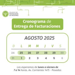 Cronograma de Presentación de OS (AGOSTO)