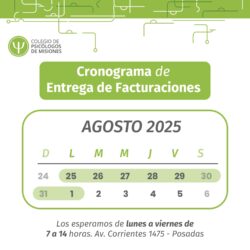 Cronograma de Presentación de OS (AGOSTO)