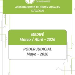 Acreditaciones Obras Sociales 17/07/2026